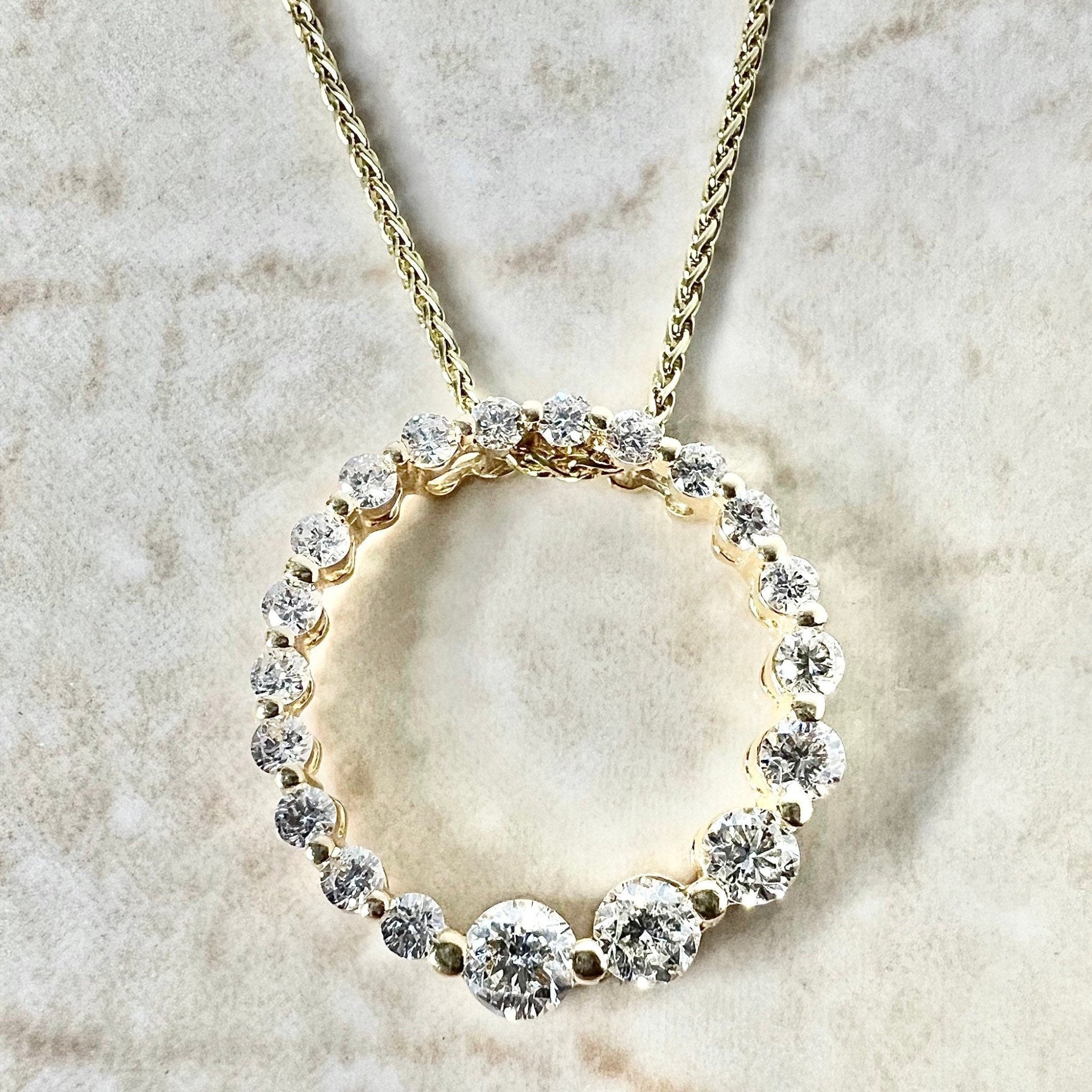 1.51 Carat Diamond Pendant and 14k Necklace ⋆ Diamond Exchange Houston